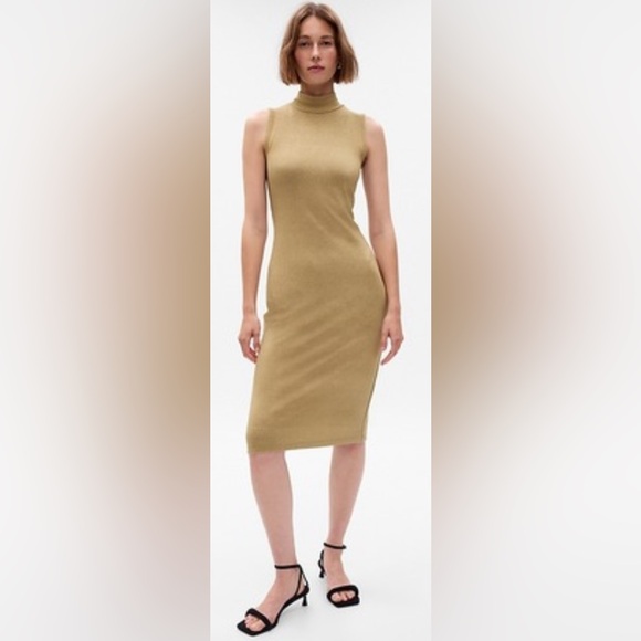 GAP Dresses & Skirts - Metallic Mockneck Midi Dress